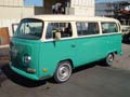 Volkswagen repair, restoration, green VW Bus, Bay Window